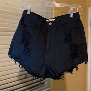 NWOT Vibrant MIU high waist distressed shorts